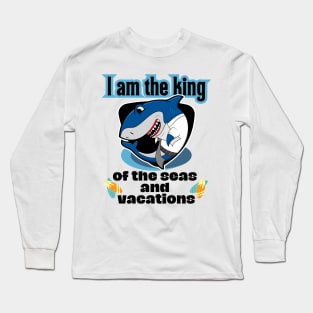 Funny Shark Summer Long Sleeve T-Shirt